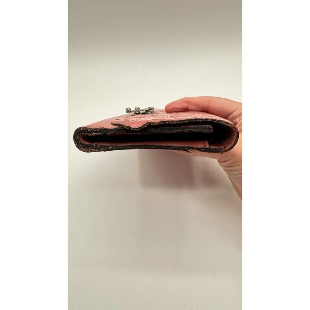 Patricia Nash Hand Cut Tooled Collection Teresa Floral Embossed Leather Wallet
